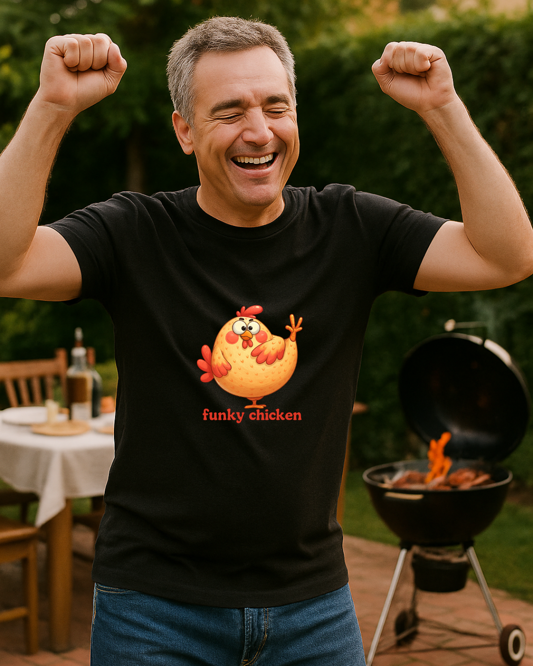funky chicken: Unisex classic tee