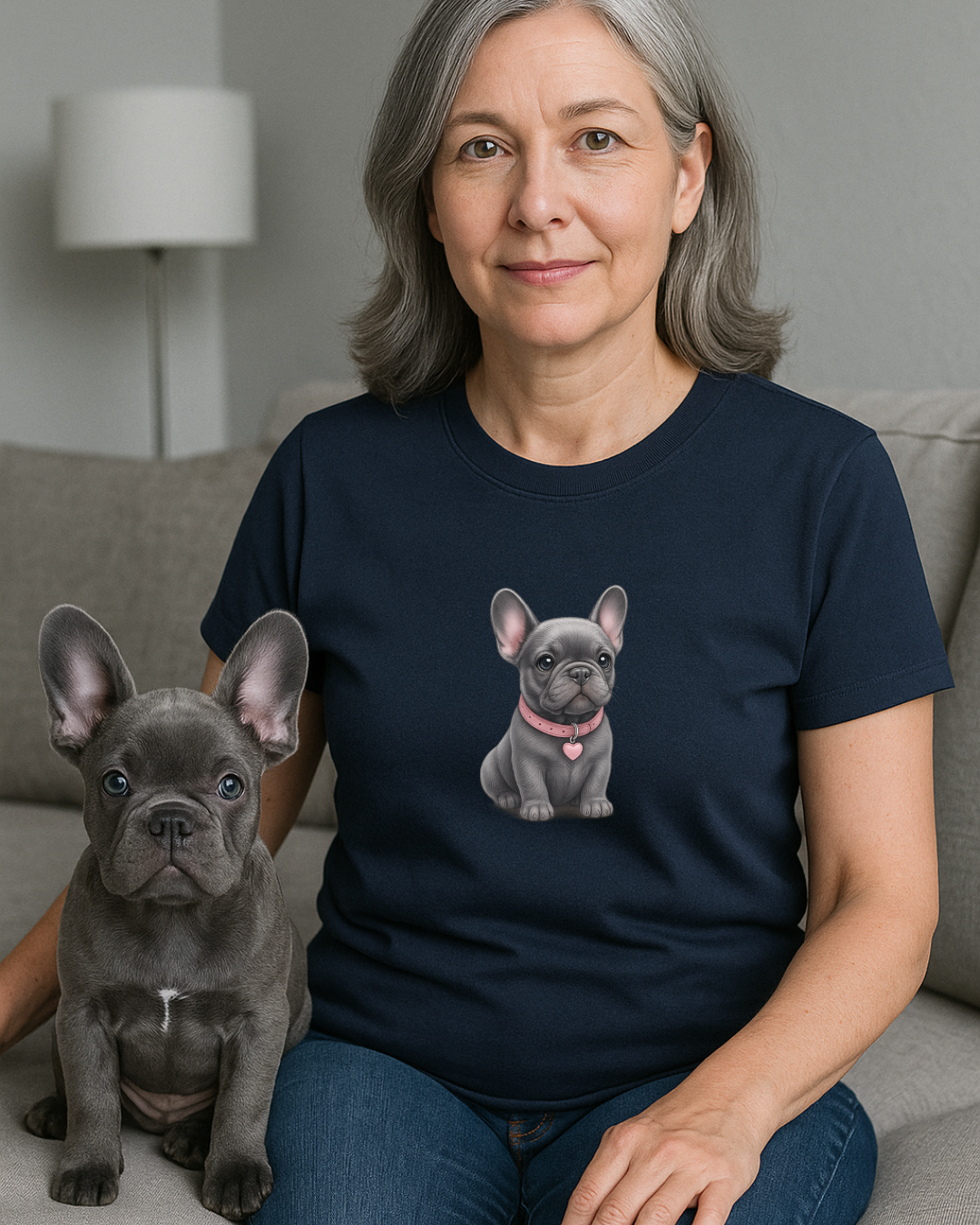 gray frenchie: Unisex classic tee